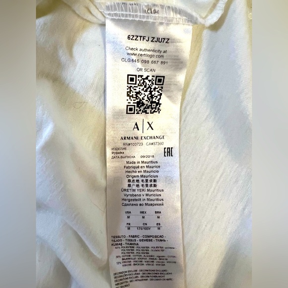 ARMANI EXCHANGE CONNECT T-SHIRT IN WHITE - Picture 4 of 5